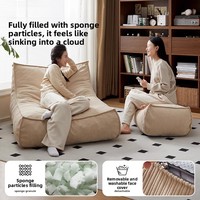 Offre Spéciale : Canapé Tatami en Tissu Compressé avec Éponge Déchiquetée, Grand Canapé Paresseux pour Salon, Extra Large, Simple