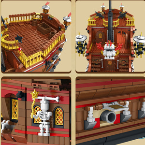 Ensemble <span class=keywords><strong>de</strong></span> blocs <span class=keywords><strong>de</strong></span> construction <span class=keywords><strong>de</strong></span> <span class=keywords><strong>bateau</strong></span> pirate Kit <span class=keywords><strong>de</strong></span> Construction <span class=keywords><strong>de</strong></span> modèle <span class=keywords><strong>de</strong></span> voilier cuirassé militaire navire <span class=keywords><strong>de</strong></span> <span class=keywords><strong>guerre</strong></span> jouet cadeau Collection fantaisie militaire - Product Image 4