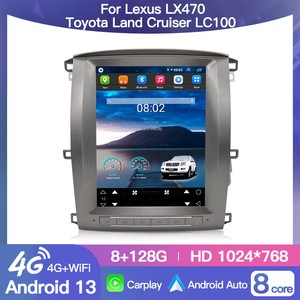 HFMidia Autoradio 12,1 pouces avec écran vertical, lecteur multimédia vidéo, Bluetooth, CarPlay sans fil pour Lexus LX470 Toyota LC100 - Product Image 2