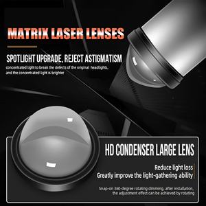 ระบบไฟส่องสว่างอัตโนมัติ Mini Y1MT H4 H7 โปรเจคเตอร์ H4 Bi LED พร้อมเลนส์โปรเจคเตอร์และไฟเลเซอร์ หลอดไฟหน้า LED สำหรับรถยนต์และรถจักรยานยนต์ - Product Image 4