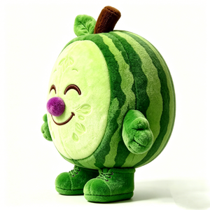 Personaliza tu peluche de sandía sonriente, peluche de sandía con brazos y zapatos - Product Image 1