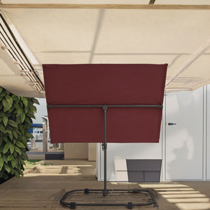 Sombrilla de Poliéster Anti-UV con Base Cruzada y Poste de Acero, Plegable y Giratoria, para Exteriores, Hoteles, Casas de Huéspedes, Patios y Playas, con Techo Artificial de Paja - Product Image 2