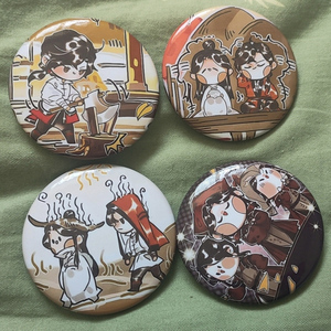 4 pièces/lot Broche de cosplay en métal résistante à l'eau pour enfants, style bande dessinée <span class=keywords><strong>Heaven</strong></span> <span class=keywords><strong>Officials</strong></span> <span class=keywords><strong>Blessing</strong></span> (Tian Guan Ci Fu) - Product Image 3