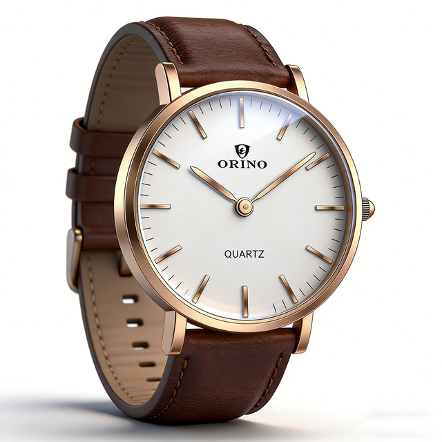 Fashion Lady's Watch Minimalist Stainless Steel Case Genuine Leather Analog Quartz Movement MiYOTA Waterproof 18mm 3BAR Women's