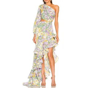 Robe en maille à manches longues Sexy Grace femmes robes de soirée transparentes en gros nouveau Design de mode décontracté vêtements d'été femme