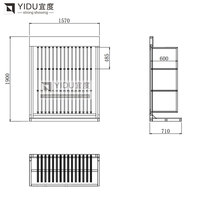 Fabrik angepasste Kunststein fliesen Panel Seite drehen Regal Showroom Probe Granit Marmor Stein Display Rack