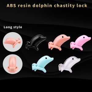 Cage de chasteté en résine pour homme, style mode, avec verrou de chasteté, cage à pénis anti-éjaculation, jouets sexuels SM pour homme, vente en gros - Product Image 4