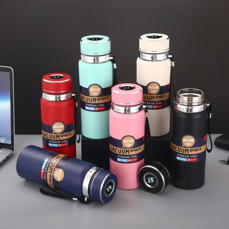 1 Liter SUS316 Stainless Steel Vacuum Flask with Digital Temperature  Display - Portable Thermal Cup for Tea and Drinks