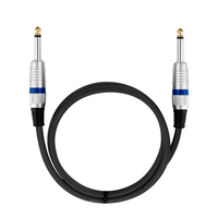 Câble d'instrument de guitare Bochara 1/4'' Jack 6,35 mm TS, câble audio OFC à double blindage pour guitare électrique, mixeur, amplificateur