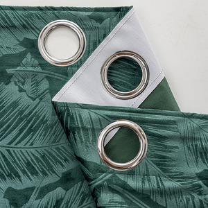 <span class=keywords><strong>Tende</strong></span> di Lusso in Velluto Verde DaiRui con Motivo a Foglie in Rilievo, Isolanti Termici e Oscuranti <span class=keywords><strong>per</strong></span> Soggiorno e <span class=keywords><strong>Camera</strong></span> da Letto, con Occhielli - Product Image 2