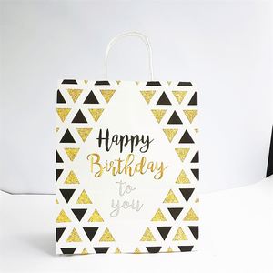 Bolsas de Regalo de Papel Kraft Blanco de 16*8*22cm para Fiestas de Cumpleaños, Bolsas para Dulces y Regalos para Niños y Niñas, para Manualidades y Velas - Product Image 3