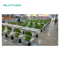 RUITAI-Ensemble table et chaises empilables de cafétéria, design ergonomique pour l'école et la cantine des employés, solution peu encombrante
