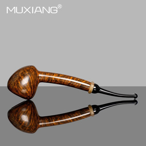 Muxiang Wooden Smoking Pipe Handmade Briar Long Leg Acorn Shape For Men - Product Image 3