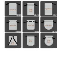 Bolsas de joyería de terciopelo suave con logotipo impreso personalizado de fondo redondo semicircular de 7x9cm para pendientes de anillo Uso de paquete pequeño