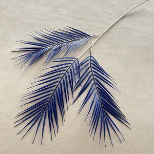 Feuille de palmier Areca artificielle 10cm-30cm, faite à la main, accessoire de décoration de mariage - Product Image 3