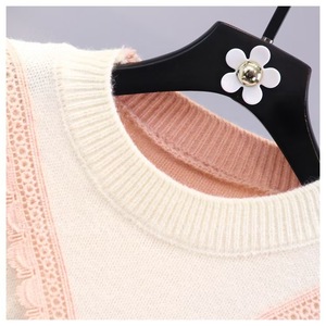 La ropa de mujer más popular, suéter cómodo de bloque de color, suéter de Cachemira de cuello redondo bonito a la moda - Product Image 5