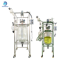 Marmite de Réaction Industrielle Personnalisée 100L à Double Paroi en Verre, Automatique, avec Moteur, en Borosilicate de Haute Qualité pour la Concentration de Produits Chimiques Fins