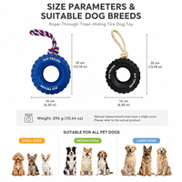 Jouet à mâcher pour chien en forme de pneu, haute densité, résistant aux morsures, pour la stimulation mentale, anti-ennui, outil de puzzle