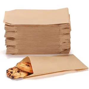 Mini bolsa de papel de cera descartável, bolsa de papel ecológico personalizada, resistente ao óleo, vegetais, bolinhas de café