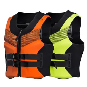 Giubbotto di salvataggio in Neoprene in Neoprene con giacca di salvataggio in schiuma per adulti salvagente di sicurezza marina per nuoto in Kayak marino