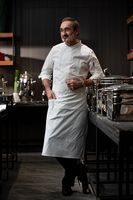 Léger blanc unique Chef vêtements moderne italien Philippines japonais enfants femme homme Chef uniforme veste manteau conception