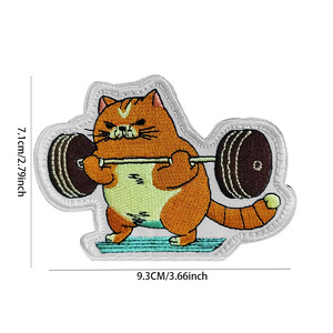 All'ingrosso nessun dolore nessun guadagno palestra palestra serie ricamo gancio anello distintivo braccio per cappelli di abbigliamento e borse decorazione personalizzata - Product Image 4