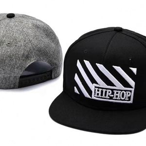 Custom Logo Cotton Letter Embroidered <b>Flat</b> Bill Visor Classic Brim High Top End Trendy Two Tone Style Hip Hop Snapback <b>Hat</b> - Product Image 4