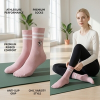 Chaussettes de yoga pour équipes – Conception personnalisée, impression numérique, respirantes, séchage rapide, logo sur la semelle, collection printemps, pour jeunes