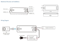 E1-L 12-48VDC 96W 192W 288W 384W capteur LED gradateur connecte variété tête de capteur d'induction 6A contrôleur de bande de télécommande