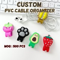 Support de câble en PVC en forme de patte d'animal mignon, enrouleur de fil portable, organisateur de câbles pour la maison et le jardin, organisateur de câbles d'écouteurs