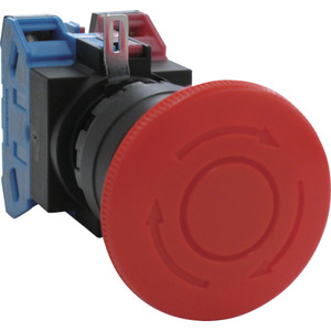 Interrupteur d'arrêt d'urgence à bouton-poussoir IDEC IP65, à verrouillage par pression, réinitialisation par rotation, 46g, sans LED, pour applications d'alimentation électrique, fabriqué au Japon - Product Image 3