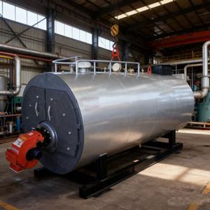 หม้อต้มไอน้ำอุตสาหกรรมแบบแนวนอน ใช้ก๊าซ LPG/ระบบอัตโนมัติ ทำงานต่อเนื่อง 24 ชั่วโมง สำหรับน้ำร้อน - Product Image 2