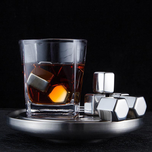 Ensemble d'outils de bar, 8 pièces, refroidisseurs à vin, glaçons en métal, acier inoxydable, réutilisables, ensemble de pierres à whisky - Product Image 4