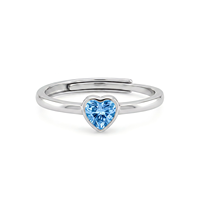 Bague de mariage classique en argent sterling 925 pour femme, design basique, zircon taille cœur, bague de fiançailles tendance pour soirée