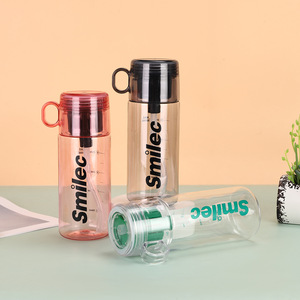 Hao Cai Plastic <b>Water</b> <b>Bottle</b> With <b>Filter</b> 500Ml Portable Outdoor Use For Kids And Students - Product Image 2