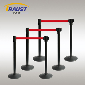 特注トラストトラストリトラクト式ベルトバリアスチールロングベルト安全空港キューラインポストポールスタンドシステム仕切りプラスチック製 - Product Image 4