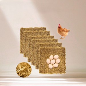 Nieuwe Wasbare Gouden Kunstgras Kippennestmat 30x30cm Beddengoedmat voor Legkippen - Product Image 3