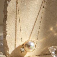 Pendentif chic en perles avec petit zircon, chaîne fine délicate en acier inoxydable, ornements gracieux pour femmes TGXL14737