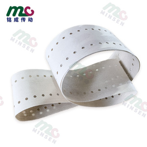 Minsen White Perforated <b>PTFE</b> Conveyor Belt Heat Resistant Vacuum Adsorption Soldering Machine Belt - Product Image 1