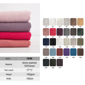 Basso MOQ a buon mercato multicolore <span class=keywords><strong>100</strong></span>% pura pietra lavata <span class=keywords><strong>100</strong></span> tessuto di <span class=keywords><strong>lino</strong></span> fornitore all'ingrosso vestito di <span class=keywords><strong>lino</strong></span> - Product Image 4