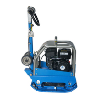 Compacteur à plaques réversible robuste de 220 kg pour travaux routiers et de construction, à moteur diesel, double sens, pour le compactage du sol