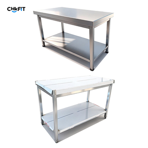 Table de préparation en acier inoxydable robuste CFT 304 & 201 <span class=keywords><strong>Inox</strong></span> pour la préparation des aliments dans les hôtels et les restaurants, tube carré - Product Image 1