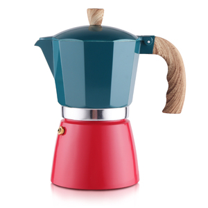 Bộ pha cà phê Moka bằng nhôm Mini 2cốc 3cốc 6cốc, máy pha cà phê <span class=keywords><strong>Espresso</strong></span> dùng trên bếp với tay cầm bằng gỗ, dùng cho Cappuccino hoặc Latte - Product Image 4