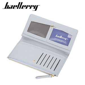 Baellerry Women's Long <b>Wallet</b> Light Blue PU Leather Zipper Card <b>Holder</b> 7 Inch Everyday Use - Product Image 2