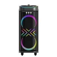 Altavoz de Karaoke Bluetooth con Micrófono, Altavoz para Fiestas al Aire Libre, Altavoz de Karaoke Dual de 10 Pulgadas con Micrófono y Bluetooth