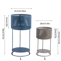 Vente en gros support de pot de fleur en fer industriel enduit de poudre écologique robuste ensemble de 2 supports pour plantes pour l'affichage de verdure à l'intérieur