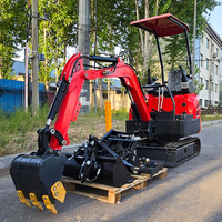 LIVRAISON GRATUITE Mini pelleteuse CE/EPA/EURO 5 de Chine Vente en gros Mini pelleteuses compactes Marteau 1 tonne 1.2 tonnes Prix à vendre