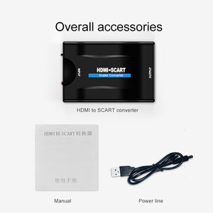 Convertisseur HD <span class=keywords><strong>vers</strong></span> SCART, adaptateur vidéo audio de mise à niveau avec <span class=keywords><strong>commutateur</strong></span> SCART/HD, échelleur vidéo PAL/NTSC, convertisseur numérique SCART <span class=keywords><strong>vers</strong></span> HD--MI - Product Image 5
