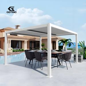 Pérgola Moderna de Aluminio para Exteriores con Persianas Eléctricas Impermeables, Gazebo Independiente para Jardín, Balcón y Terraza - Product Image 3