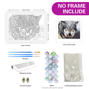 <span class=keywords><strong>Loup</strong></span> Animaux Paysage <span class=keywords><strong>Peinture</strong></span> par Numéros Kits DIY Crafts with Acrylic Paint Home Decors of 40x50cm/16x20inch Picture - Product Image 3